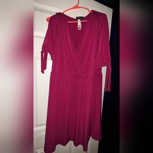 Lane Bryant midi shirtsleeve v-neck dress 22/24